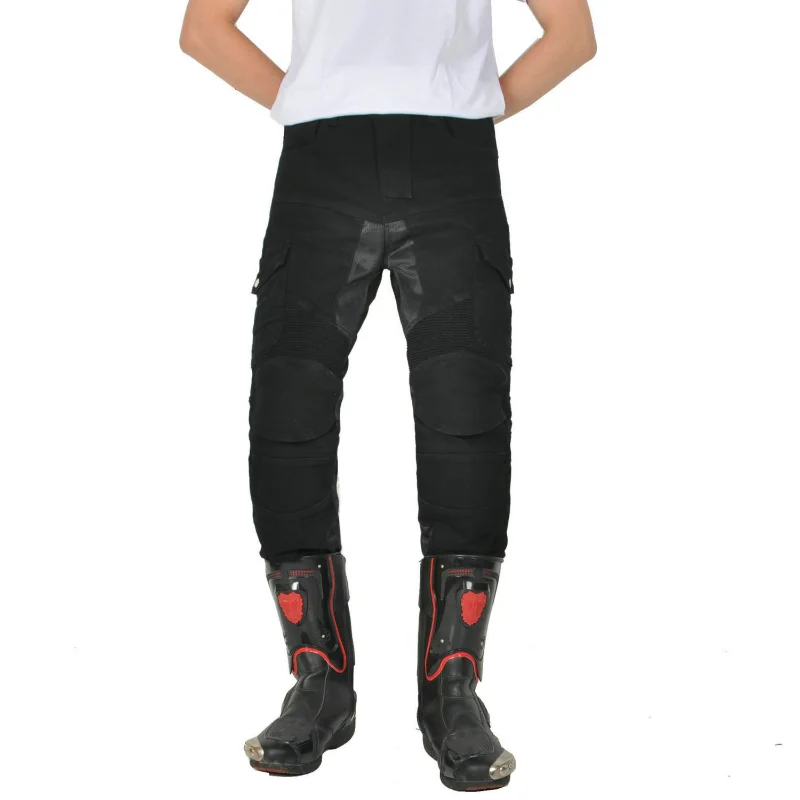 2025 신형 볼레로 남성용 오토바이 라이딩 진, 여름철 낙상 방지 보호대가 있는 오토바이 바지, 레이싱 라이더 팬츠