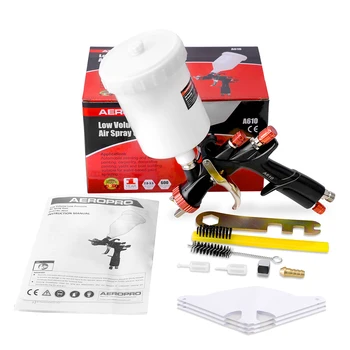AEROPRO A610 LVLP For Car Painting Spray Gun Along With 3 Durable Funnels 2 Filter Screens Regulating The Flow Of Gas Assembly 1