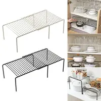 Adjustable Kitchen Storage Rack Cupboard Storage Shelf Wardrobe Shoe Saving Space Organizer Racks 1