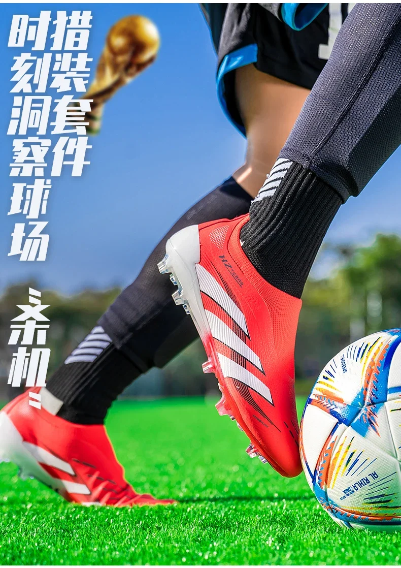 Description Picture 5 of itemTF/FG Men Soccer Shoes Society Cleats Top Quality Comfortable Football Shoes Original Resistant Indoor Fast Football Field Boots