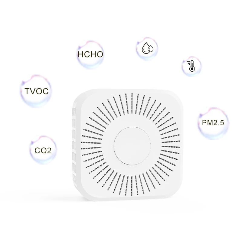 Hcho Tvoc Pm2.5 Detector Carbon Dioxide Co2 Monitor Humility Temperature Sensors Lora Lorawan Air Quality Environmental Sensors