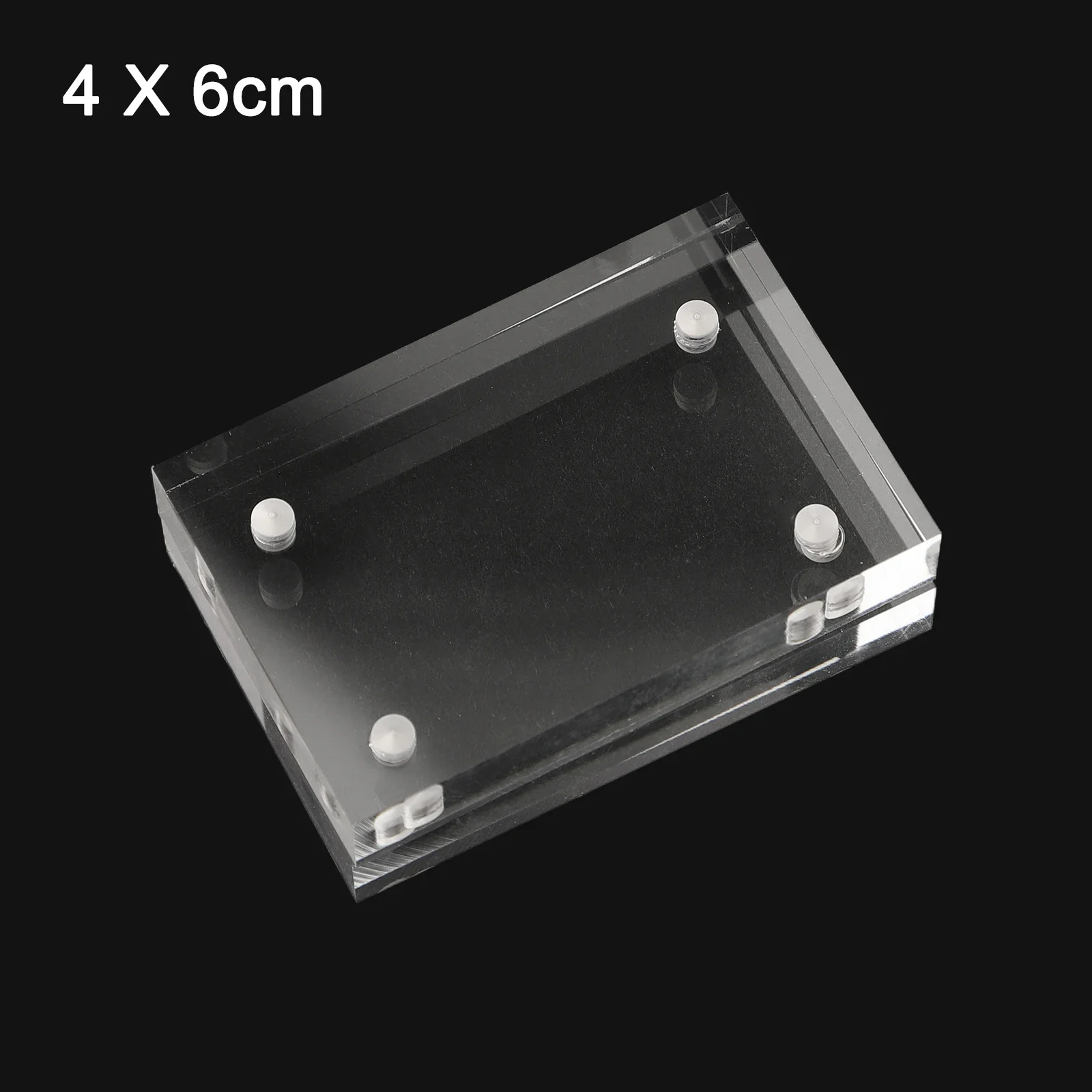 Cornice Portafoto Magnetica In Acrilico Trasparente - 10,9 X 14,9 Cm - Formato Singolo Con Viti - Colore Giallo