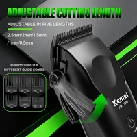 Kemei Tondeuse Tondeuse à cheveux professionnelle Réglable Tondeuse Appareil de coiffure Écran LED Tondeuse pour hommes KM-1386 KM-1385 2