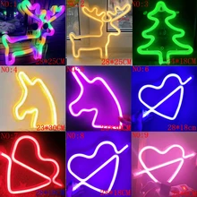 

Wholesale LED Neon Night Light Sign Wall Art Sign Night Lamp Xmas Birthday Gift Wedding Party Wall Hanging Neon Lamp Home Decor