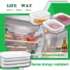 Storage Container for Fridge Storage Stackable Lunch Meat Storage Ham and Cheese Container for Fridge Silicone Container Covers 6