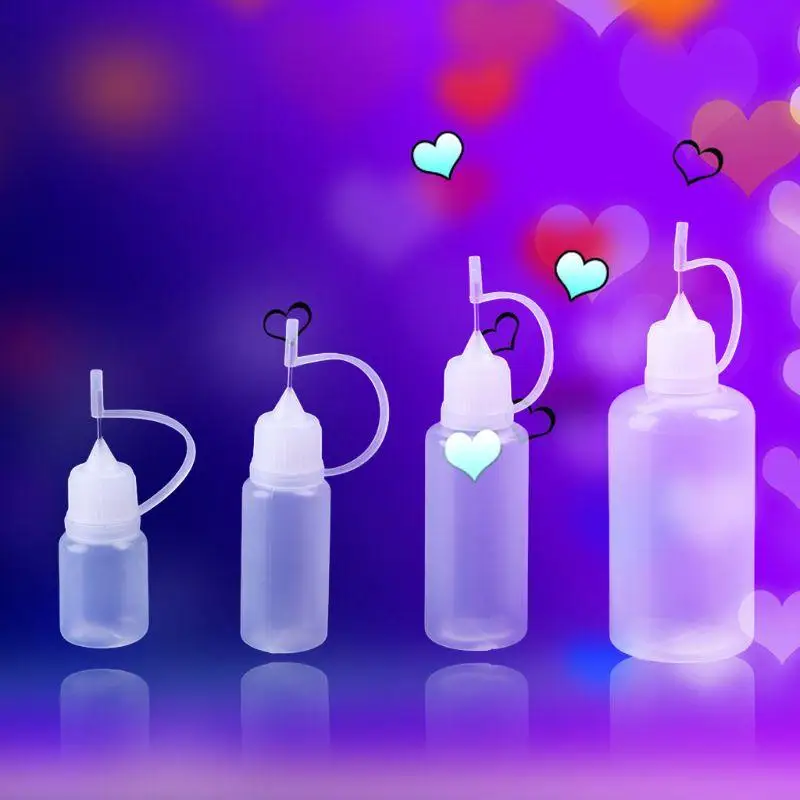 Needle Tip 5-50ml Bottle Applicator Oiler Squeeze B95B refillable bottles,glue applicator bottle