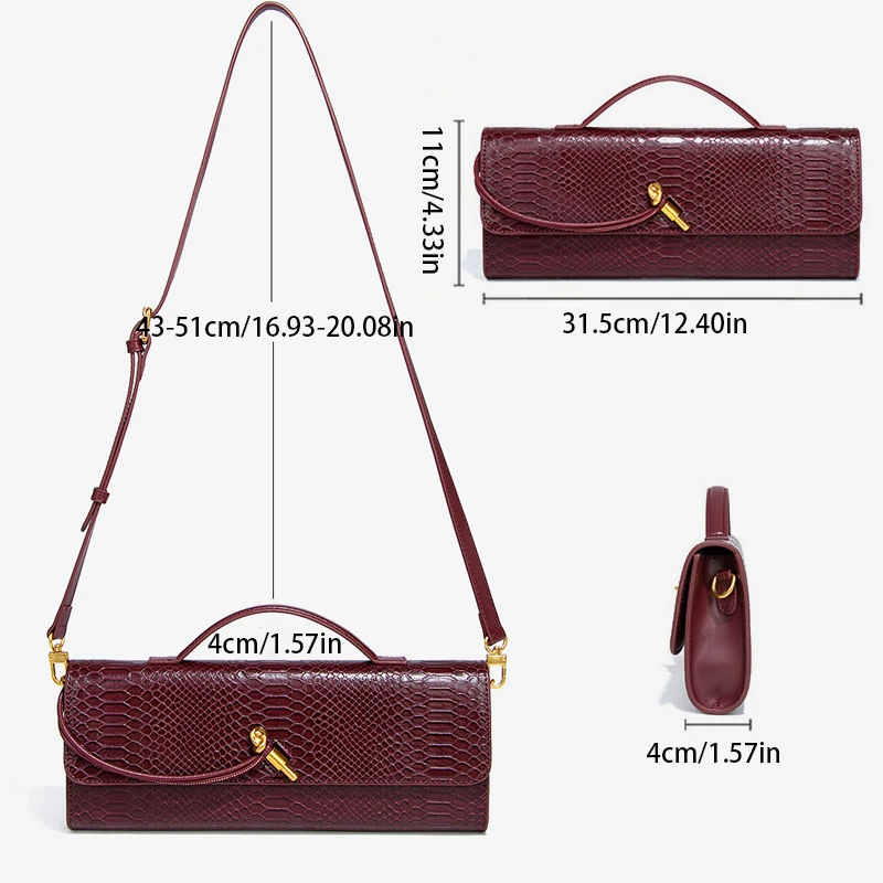 Women's Clutch Bag Purses for Women Leather Evening Handbags Shoulder Handbag Formal Satchel Crossbody Purse Party Bag - 3