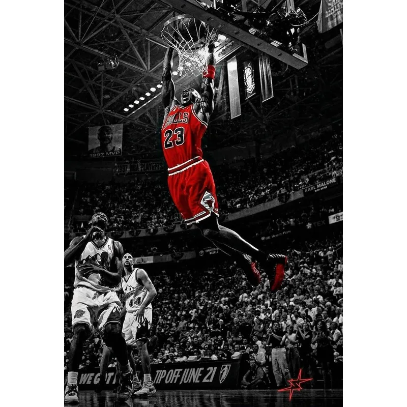 Legendary Basketball Slam Dunk Motivational Canvas Wall Art