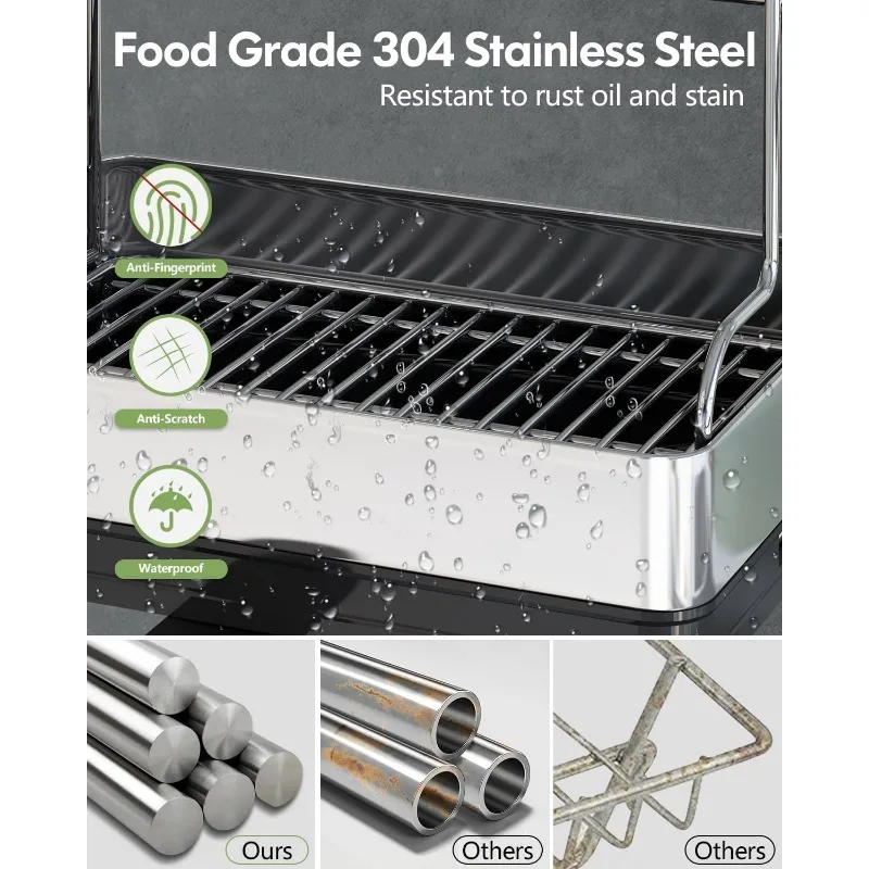 Stainless Steel Dish Drying Rack, Extra Large Dish Racks for Kitchen Counter, 2 Tier Dish Drainer and Drainboard Set 3