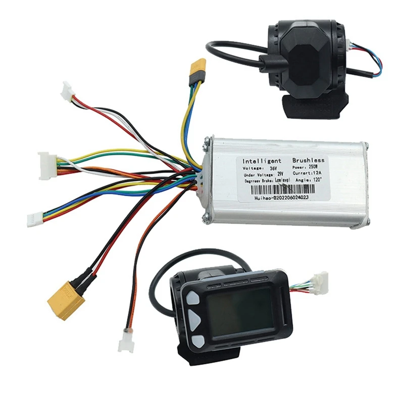 

36V 250W Electric Scooter Controller+LCD Display Kit Carbon Fiber E-Scooter Bike LCD Monitor Brake Set Cycling Equipment