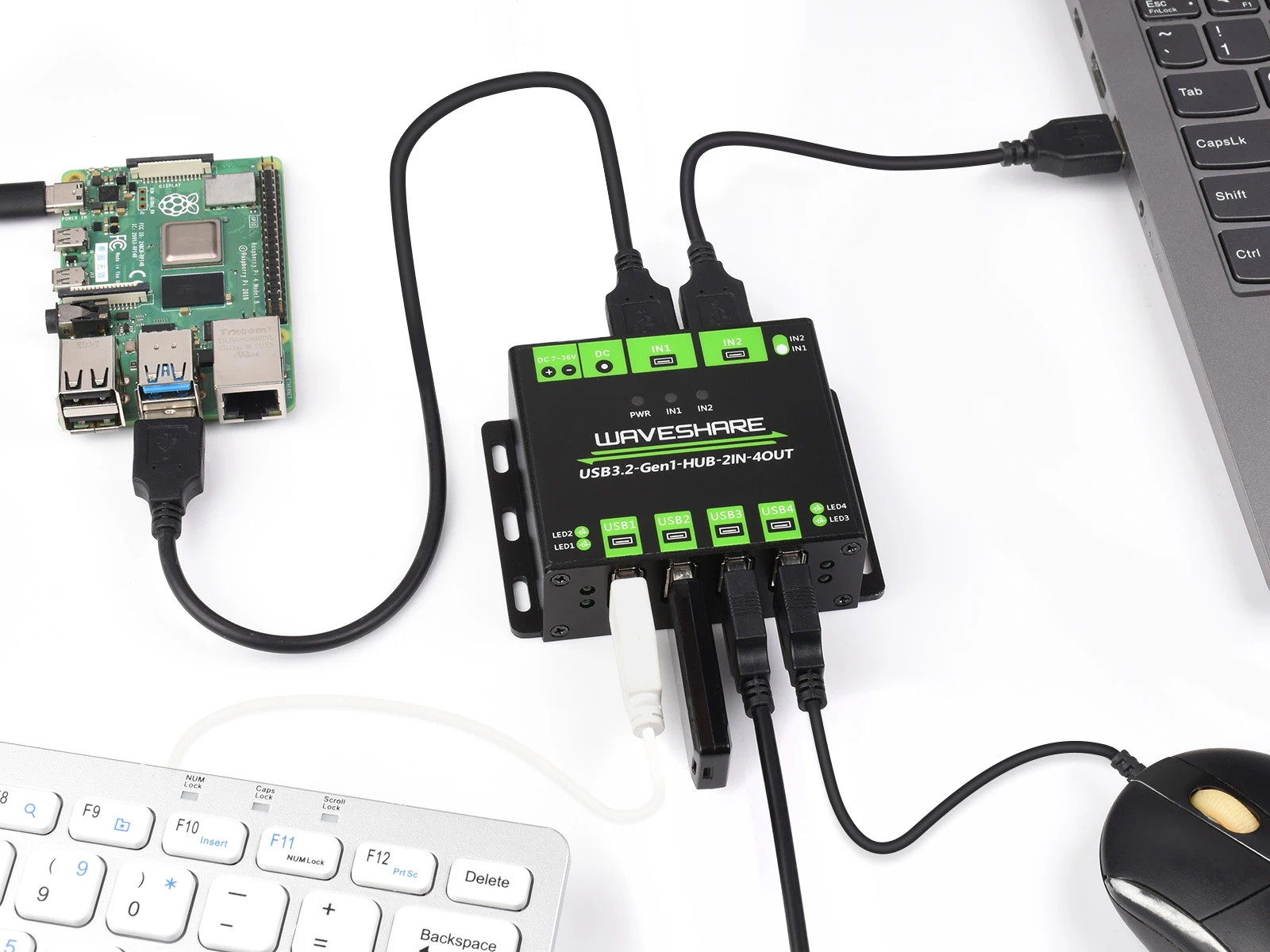 USB 3.2-Gen1-HUB-2IN-4OUT,   USB , 4x USB 3.2 Ʈ Ȯ,  ȣƮ,  ȣ