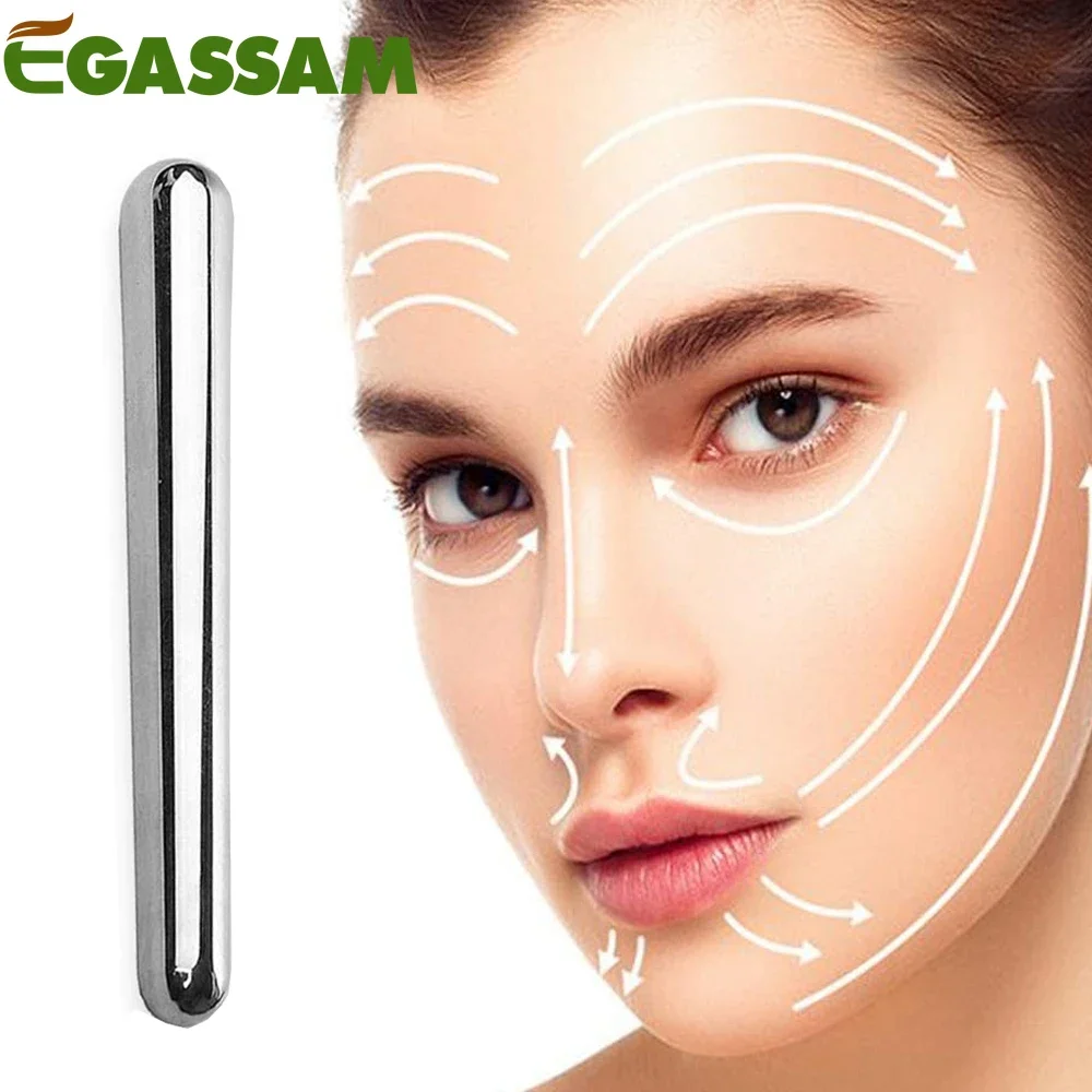 1Pcs Stainless Steel Face Massage Therapy Stick, Wand-Acupressure Massage Tools, Soft Tissue Myofascial Release Relief Pain