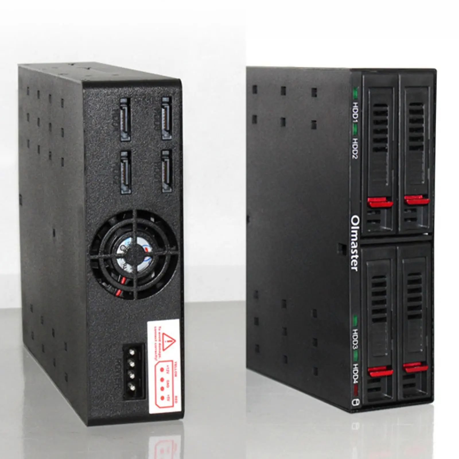 HE-2006 Support 4pcs 2.5 inch hard drives SATA Internal Rack Hard Drive Case HDD SSD Enclosure Built-in long-term silent Fan