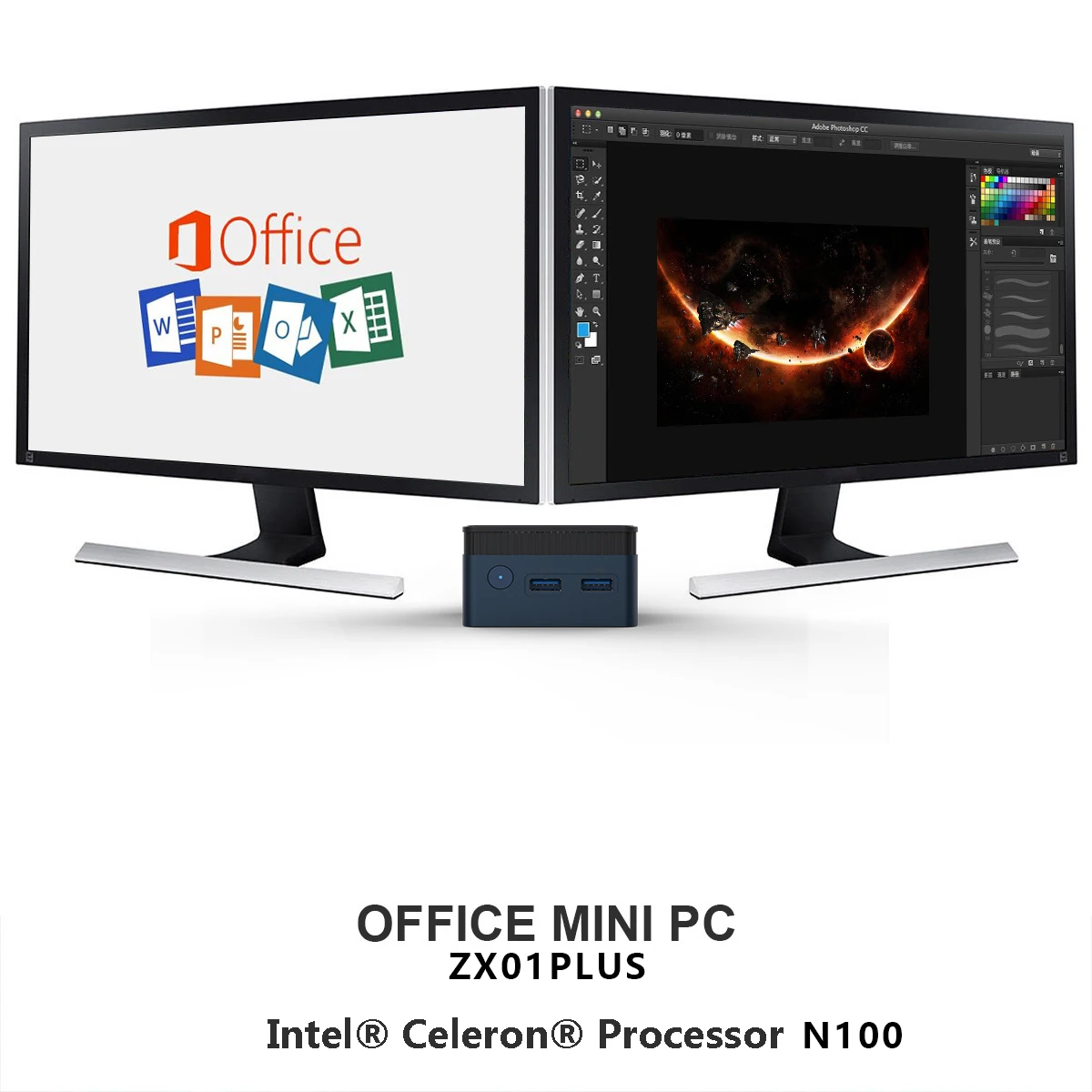 【Win11ミニPC】DDR5 12GB 256GB SSD ZX01 Plus Windows 11 Quard Core Mini PC CPU 12th Gen Intel