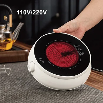 110V/220V Electric Ceramic Stove 8 Gear Coffee Hot Plate Multifunction Silent Tea Stove Boiling Water Heater Auto Power Off 800W 1