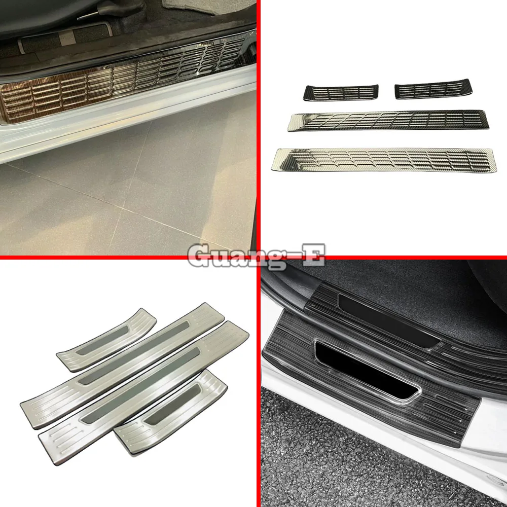 

Stainless Steel Pedal Door Scuff Plate Cover Threshold Stick External Outside Trim For Honda Fit Jazz 2020 2021 2022 2023 2024