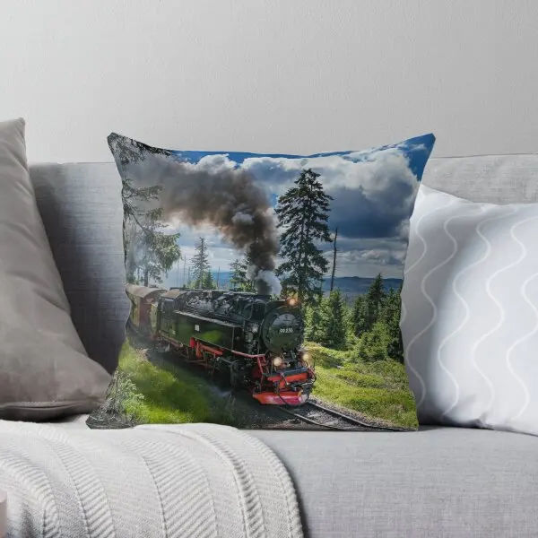 

Steam Locomotive Harz Narrow Gauge Rai Printing Throw Pillow Cover Home Fashion Hotel Anime Throw Pillows not include One Side