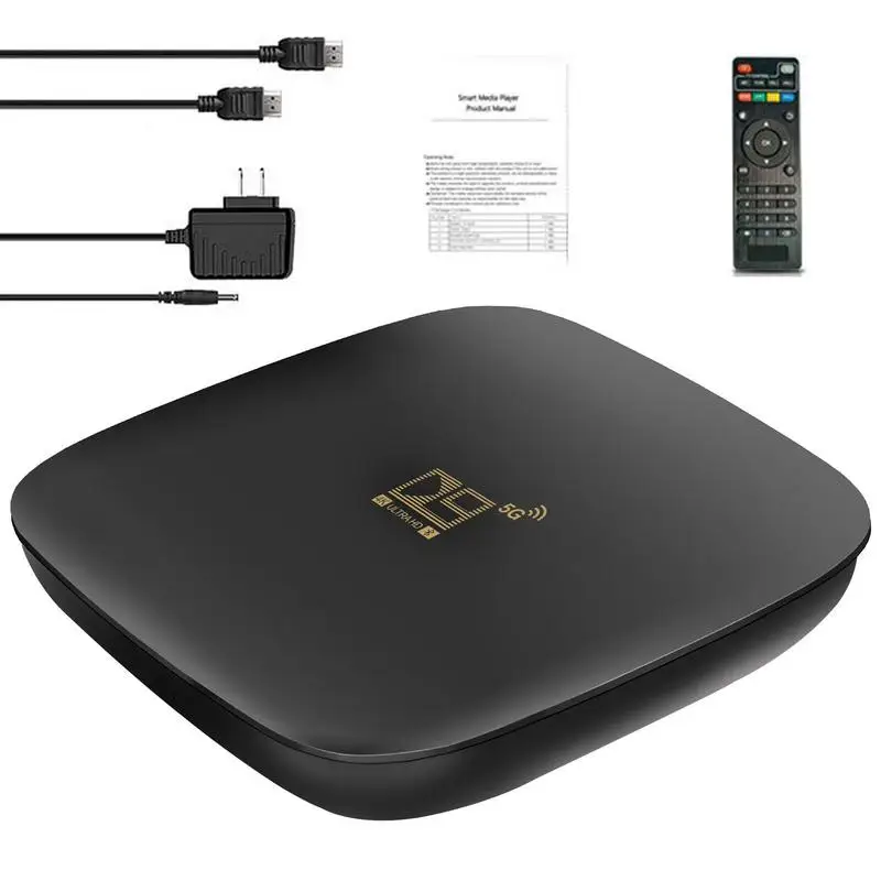 D9 스마트 TV 박스 안드로이드 10.0 2.4G 5.8G 와이파이 4K HD 셋톱 박스 905 코어 16GB 256GB ...