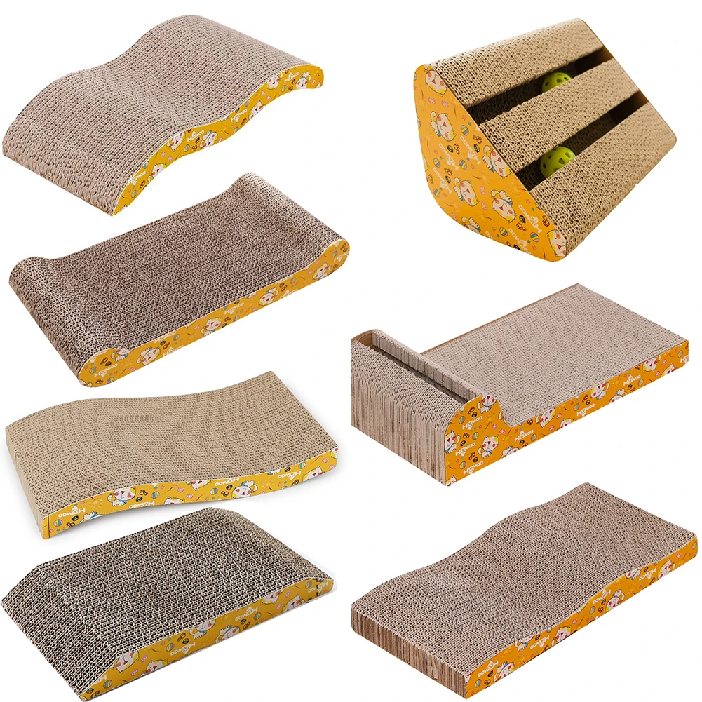 

Quality Corrugated Paper Pet Cat Scratch Board Indoor Kitten Scratching Pad Mat Protect Furniture Cats Scratcher Cardboard Toys