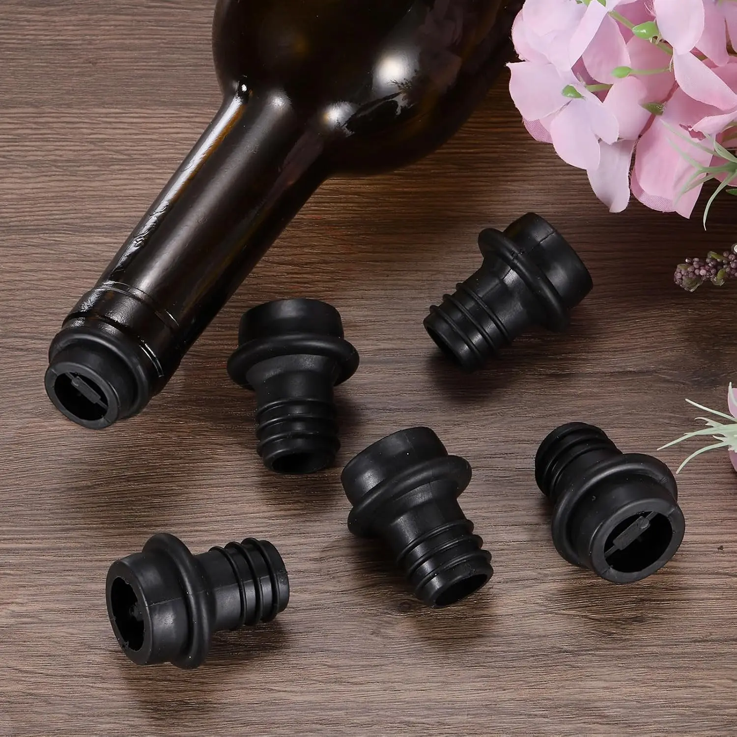 Anqtovp ABS Plastic Wine Saver Vacuum Pump With 4 Stoppers, Leak-proof Silicone Seal For All Standard Wine Bottles (Set Of 4) 29CSA05537 - The Home Depot
