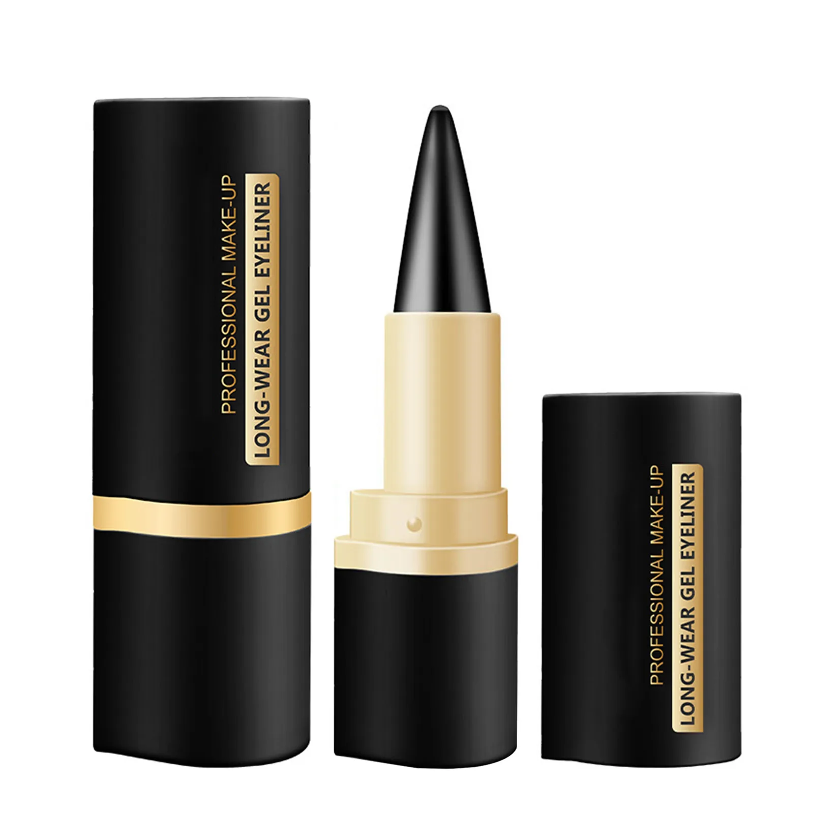 Matte Quickdry Eyeliner Black Gel Stick Makeup Eyeliner Tool Single Head Solid Eye Liner Paste