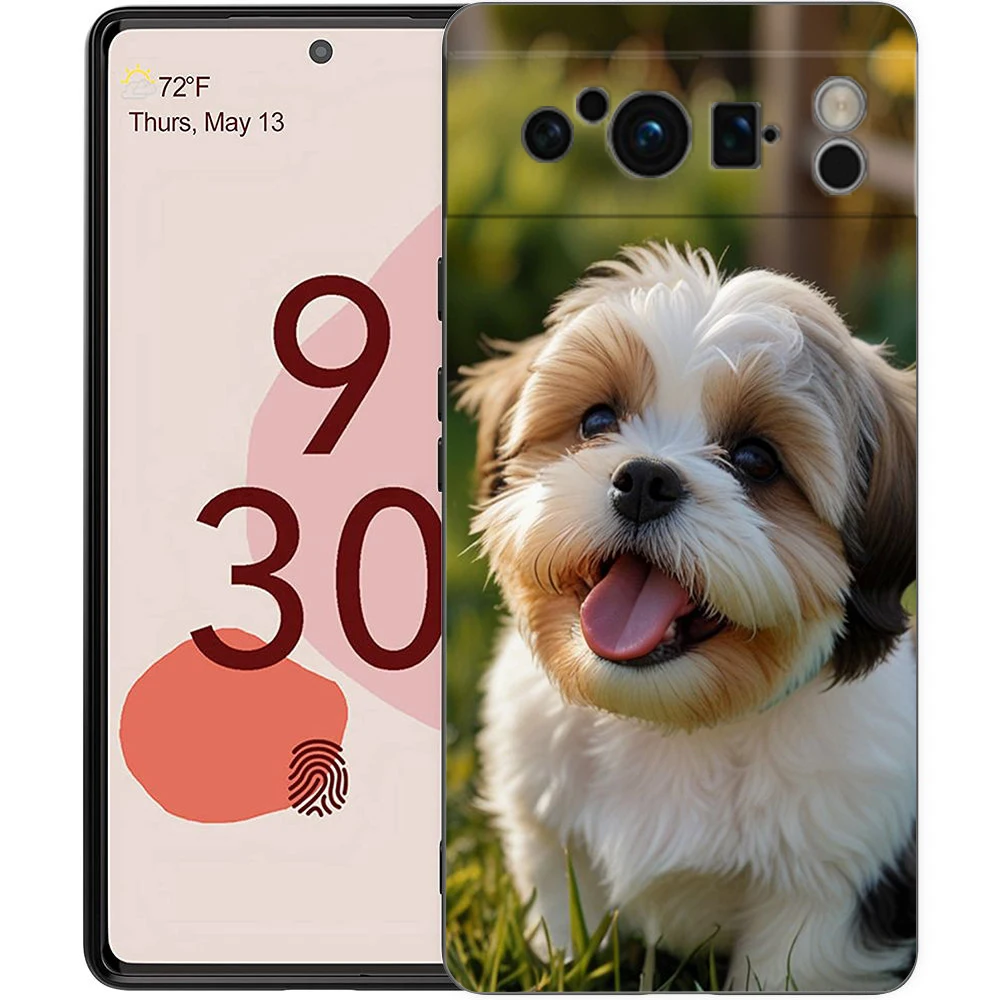 Shih Tzu Art Soft Black TPU Luxury Phone Case