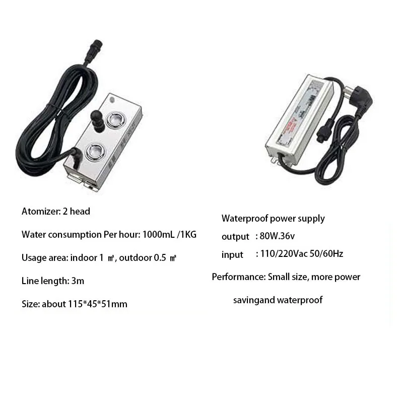 ar, Estufa para hidroponia, Alta Qualidade Fogger DC 48V, 4 6 8 10 12 Cabeça