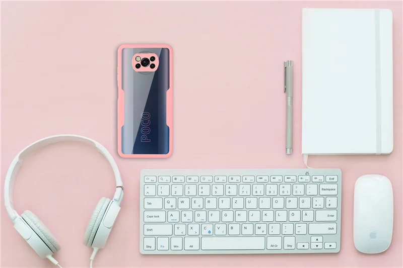 Vollständige Abdeckung Handyhülle für Xiaomi Poco X3 NFC M3 X4 Pro F3 Mi 11 10 Lite 12 12X 11T Pro Transparent 2 in 1 Vorderseite + Rückseite_voghion.com