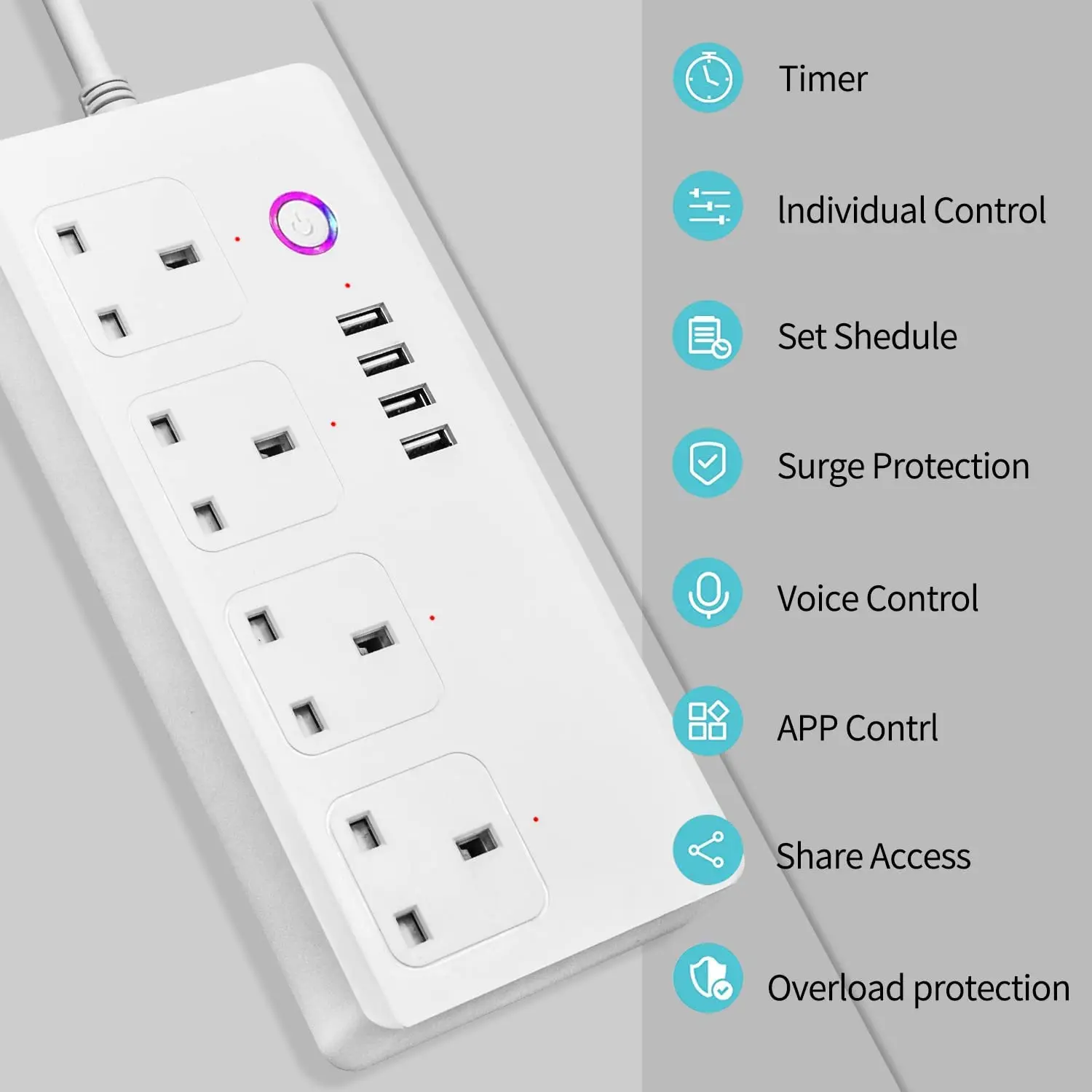  Ʈ Ŀ Ʈ Ȩ Ʈ ġ, EU, US, UK , 4  AC , 4 USB Ʈ, ˷  ýƮ ȣȯ