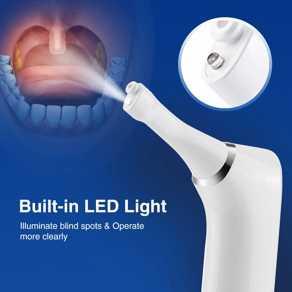Electric Vacuum Tonsil Stone Remover Tool Built-In LED light Anti Bad Breath Mouth Cleaning Tonsil Cleaner for Oral Fresh Care