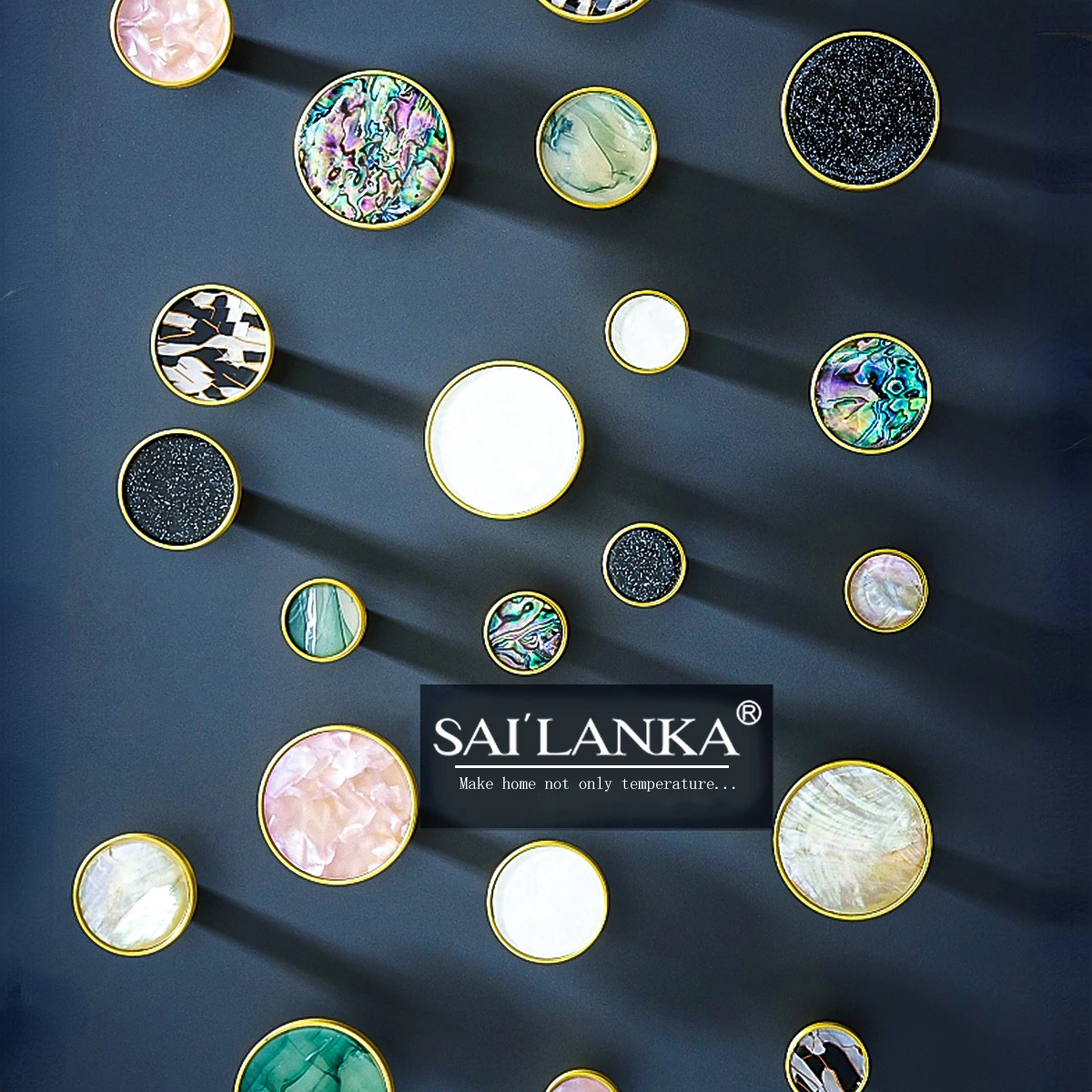 Sailanka Armazenamento Armário de Cozinha Armários de Sala de Estar Comoda Pra Quarto Latão Rolamento Gaveta Handle Ganchos Móveis Decorar Banheiro Indoor Kitchen Corredor Parede Roupas Ganchos Parede Hangings