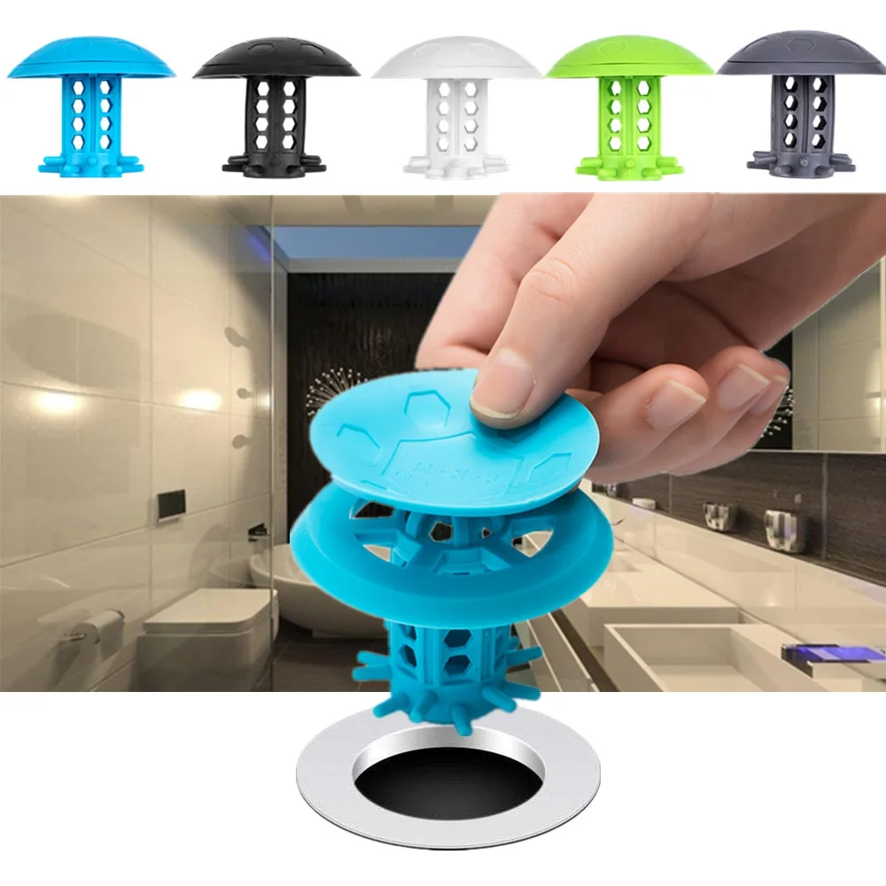 2PACK Drain Hair Catcher 2 in 1 Bathtub Protector For Shower