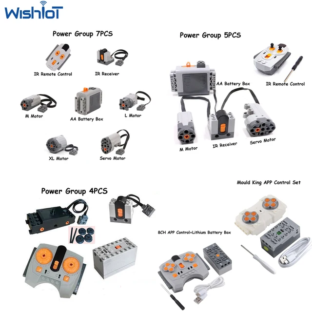 Remote Control Excavator 9-in-1 Technic-Motor-Kit, Power Functions