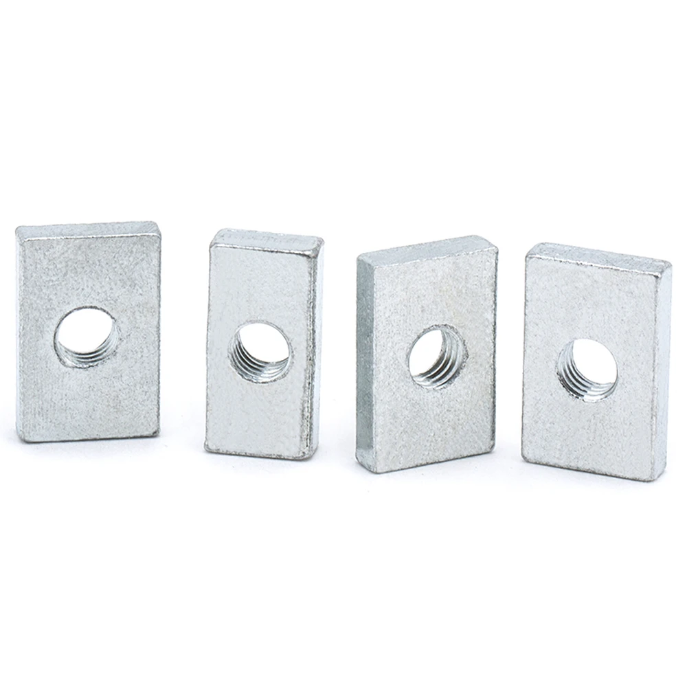 10 Stuks Vierkante Moeren M5 - Verzinkt Koolstofstaal Voor Aluminium Profielen