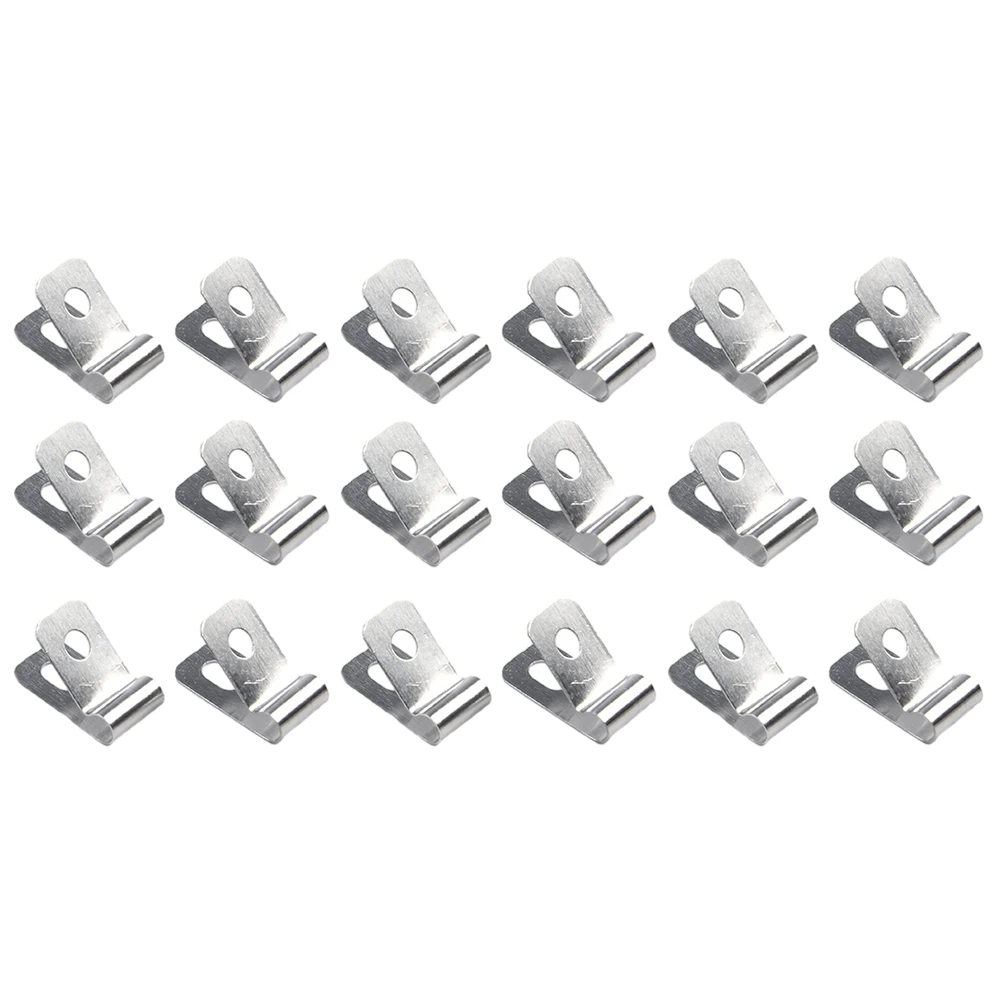 100/200pcs Garden Fence Wire Mounting Clip Agricultural Fencing Mounting Clips Stainless Steel Aluminum Wire Fence Fasteners