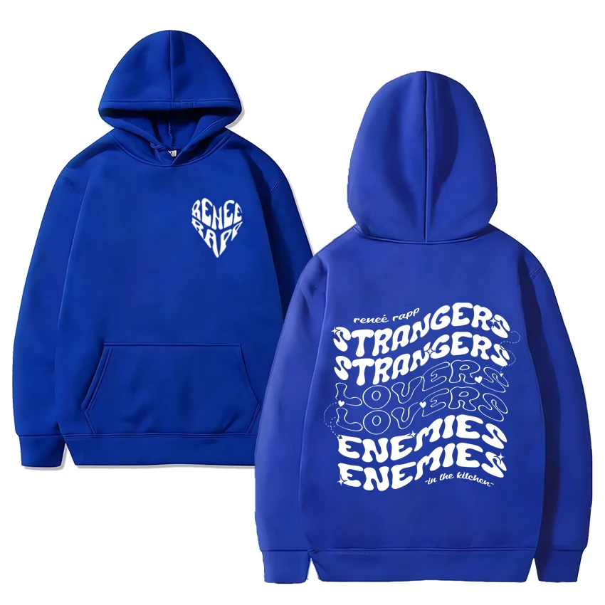Renee Rapp Hot sale Casual Loose Hoodie Strangers to Lovers to Enemies Men Women Fashion Oversized Sweatshirt Unisex Fleece Tops