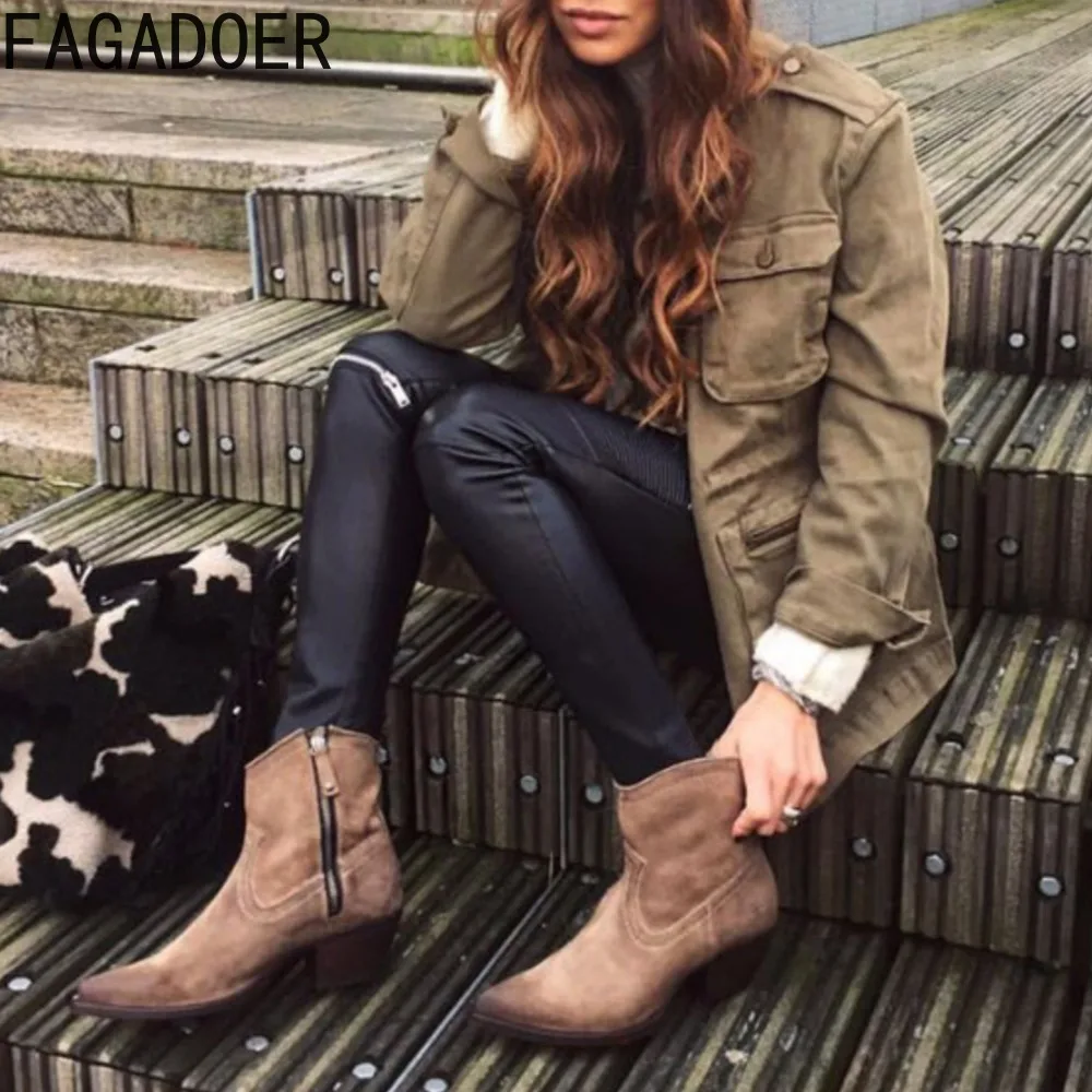 FAGADOER Black Sexy PU Leather Skinny Pants Women High Waisted Button Trousers Fashion Female Zip Patchwork Pencil Pants Bottoms