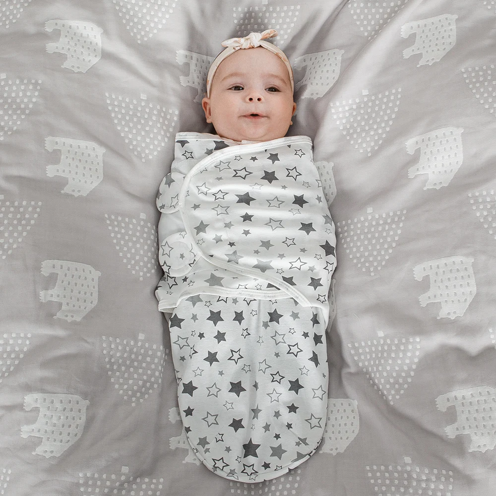 Baby Sleeping Bag For Newborn Summer Thin Soft Cotton Boys Girls Wrap Sleepwear 0-3M Adjustable Breathable Baby Swaddle Blanket