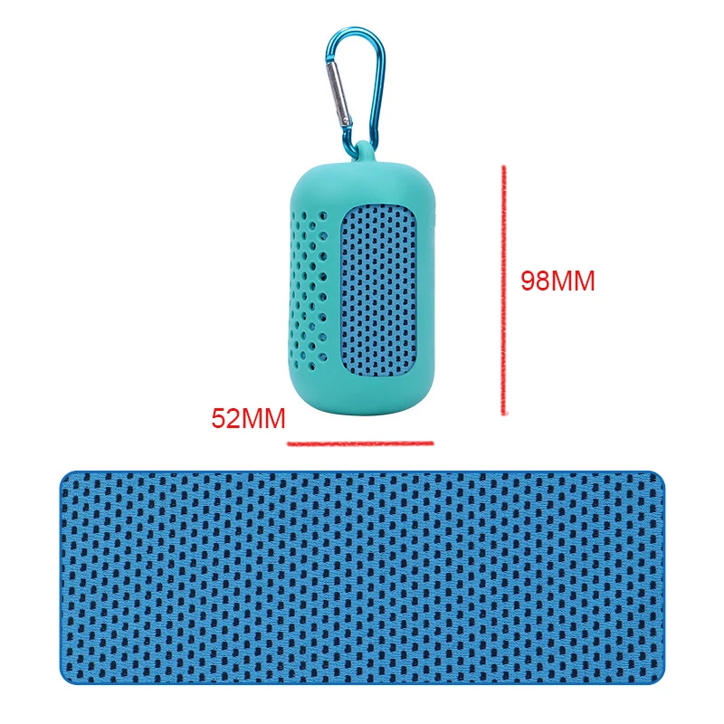 New Outdoor Cooling Sweater Towel (30x80cm) Quick Drying Fitness Towel Key Chain Creative Portable Mini Silicone Set Key Ring