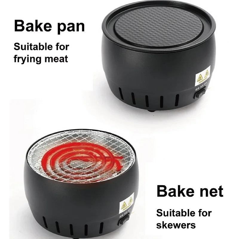 220V Electric Ceramic Stove Mini Outdoor Barbecue Machine Charcoal Burner Electric Barbecue Stove Home Around Tea Brewer