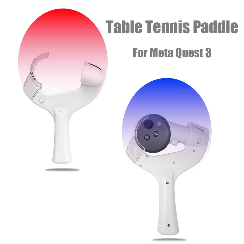 Table Tennis Adaptor For Meta Quest 3 Touch Controller Handle Grip Playing Ping Pong Racket Table Tennis Paddle Grip Accessories