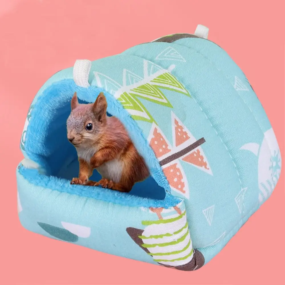 Bequemes Hamster haus Kleintier Schlaf bett weiches Meers chweinchen nest warme Matte Mini käfig für Kaninchen Eichhörnchen matte – Detail 7