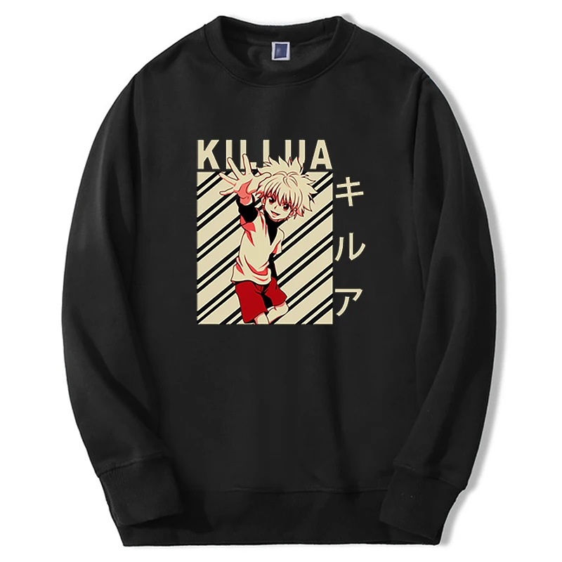 

2024 New Uniesx Hunter X Hunter Sweatshirt Men Hot Anime Killua Zoldyck Graphic Hoodie Oversize Crewneck Harajuku Streetwear