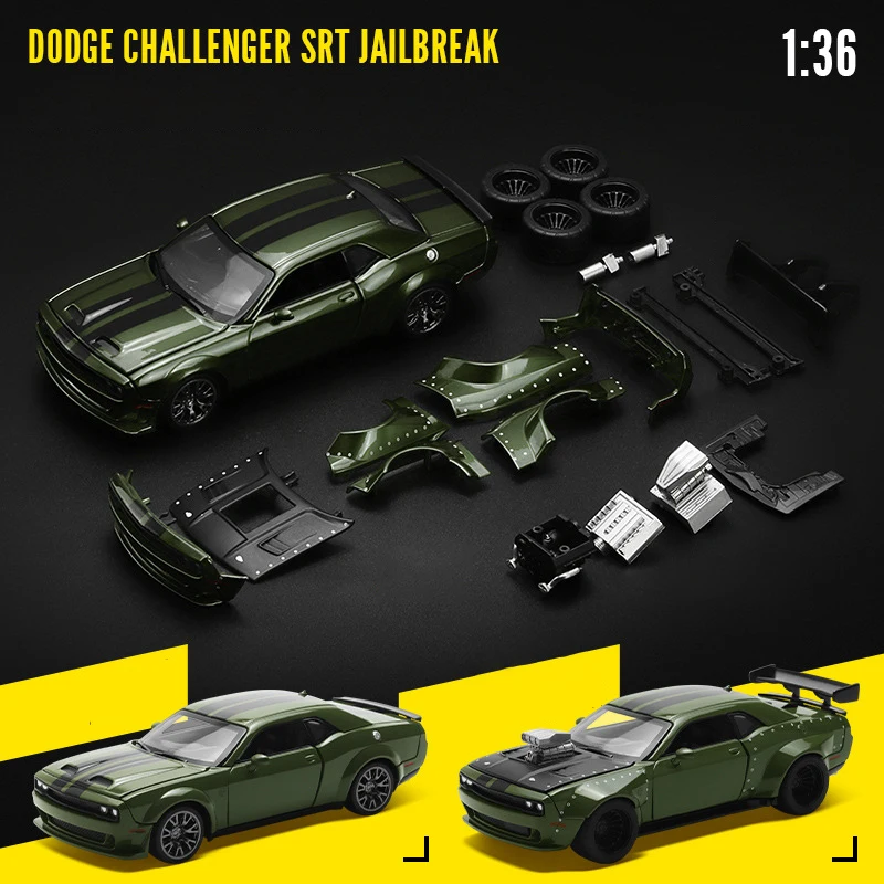 1:36 Dodge challenger SRT Jailbreak Assembled Version Alloy