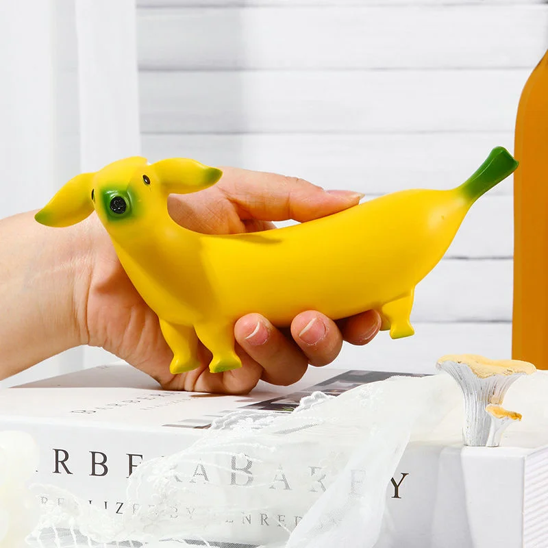 Banana Dog   Kawaii Room Decor Resin Figurine Modern Decorations Accessories Arts And Crafts Home Decoration Ornaments Figurines