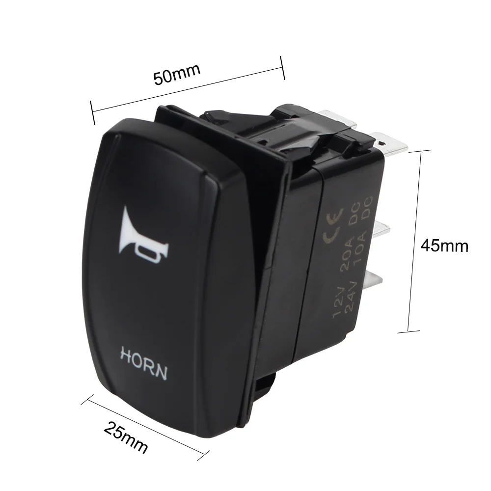 Enhanced UTV Rear & Front LED Light with Rocker Switch and Horn - Illuminated Winch Control, DC12-24V