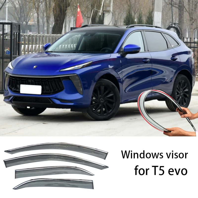 

4pcs for DMF Forthing T5 EVO 2021-2023 2024 Windows Visor Good Quality T5evo