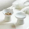 Cat Ceramic Bowl Pet Dogs Elevated Food Water Bowls Relief Printing Puppy  Drinking Eating Supplies