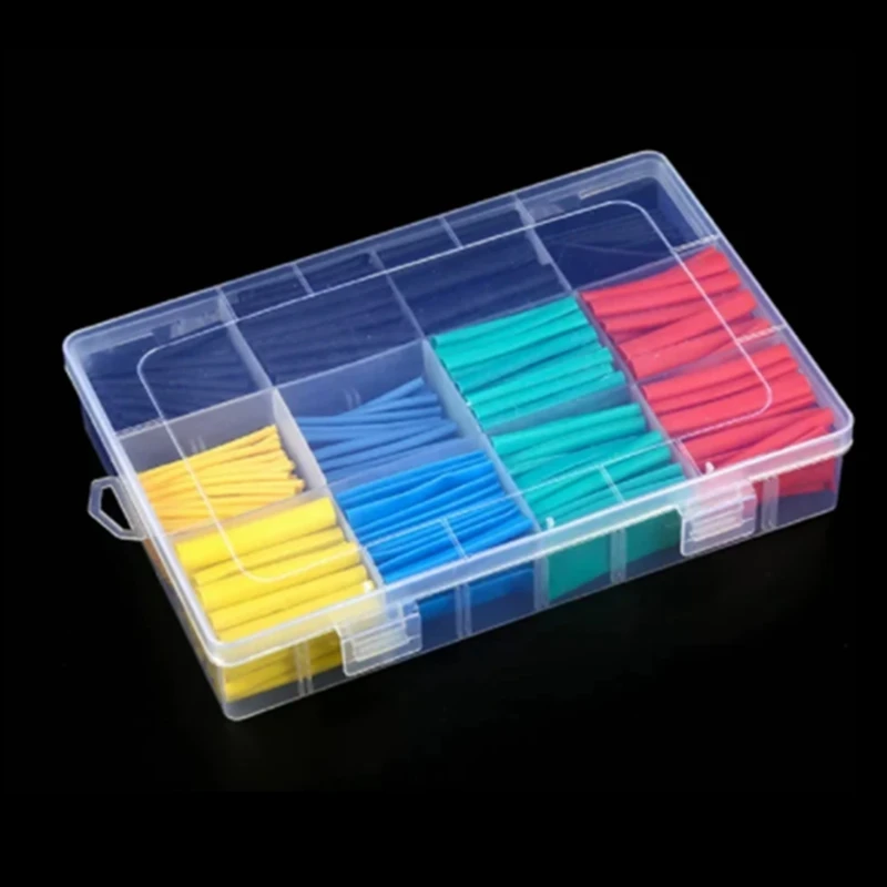 127-750pcs Heat-shrink Tubing Thermoresistant Heat Shrink Tube Wrapping Kit Electrical Connection Wire Cable Insulation Sleeving Heat Shrink Tubing