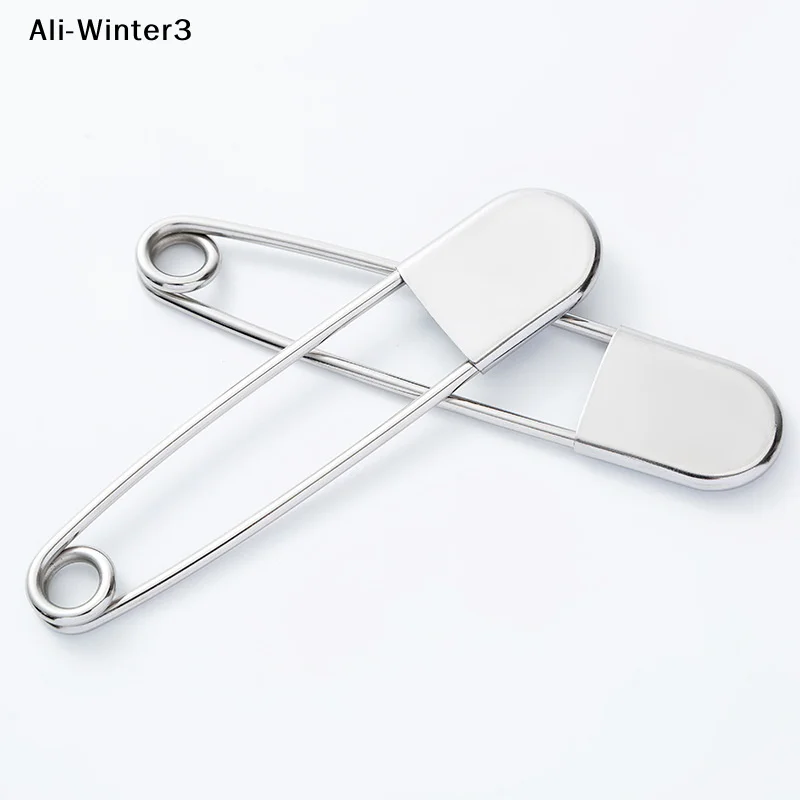 【WH】1Pc DIY 재봉 도구용 스테인레스 스틸 대형 안전핀 12.8cm 바늘로 감싼 고정용 핀
